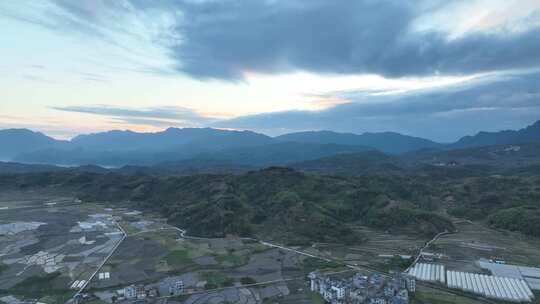 航拍福建龙岩四堡镇