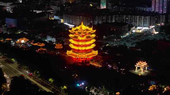 武汉黄鹤楼公园夏季风光