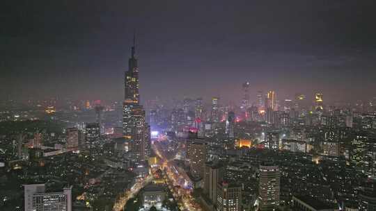 南京鼓楼及新街口夜景