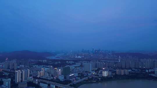 南宁 邕江 夜景 大景 全景 航拍