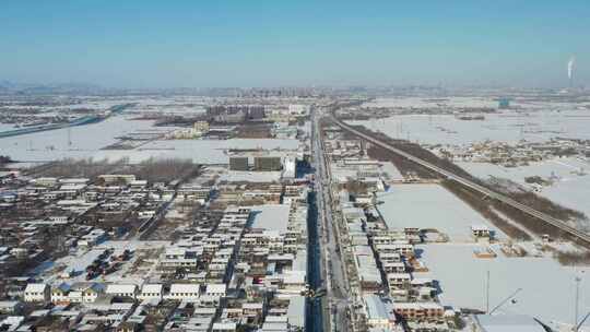 航拍雪景 唯美冬日空镜 立冬 冬至节气