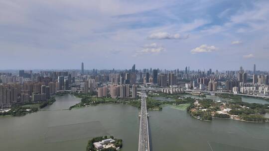 武汉墨水湖大桥4K航拍