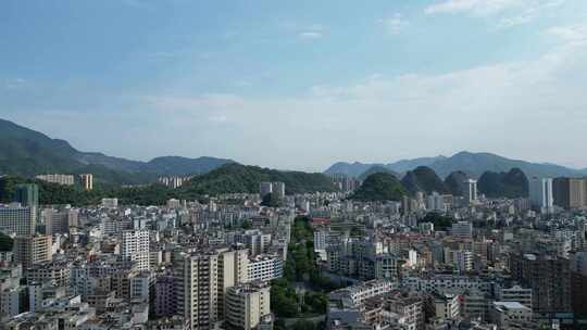 航拍广东云浮建设云浮大景