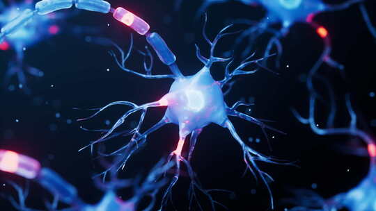 神经元细胞生物健康概念三维渲染视频素材模板下载