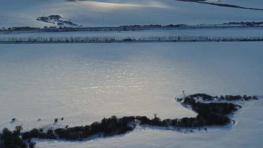 美景如画的牙克石雪地景-航拍