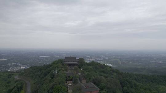 洛带古镇金龙长城景区航拍素材