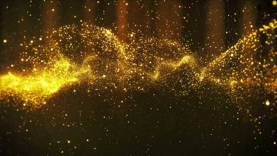 4K超清大气金色粒子飘散颁奖舞台背景视频