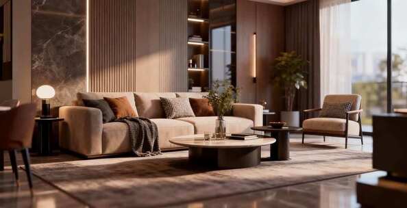 现代风格客厅室内场景