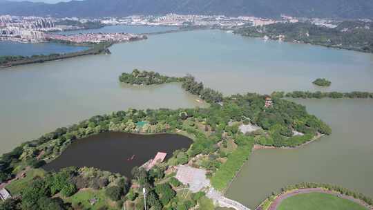 广东肇庆星湖5A景区航拍