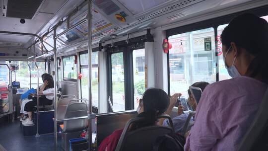 广州疫情期间人们公交出行4k素材视频素材模板下载
