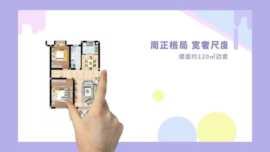 地产创意趣味手势户型解析介绍小视频