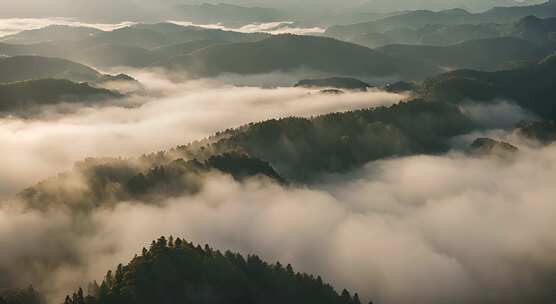 唯美风光日出日落云海风景唯美开场航拍中国