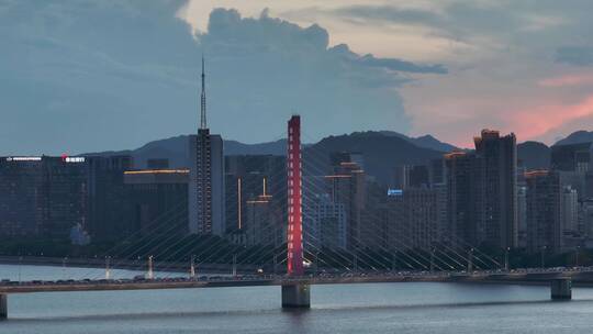 一线城市灯火辉煌夜景视频素材模板下载