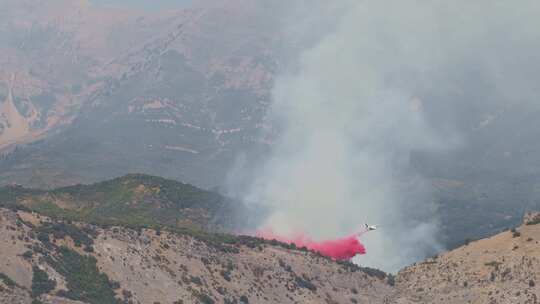 野火，烟雾，山脉，山谷