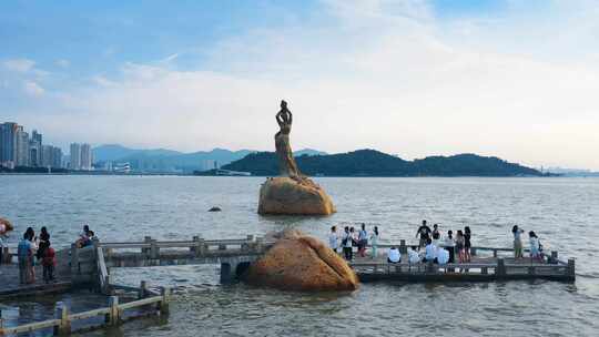 广东珠海城市风光航拍