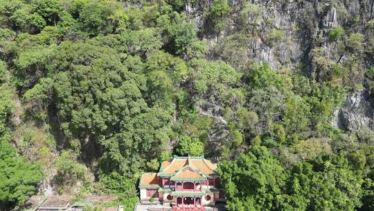 航拍广东肇庆七星岩景区