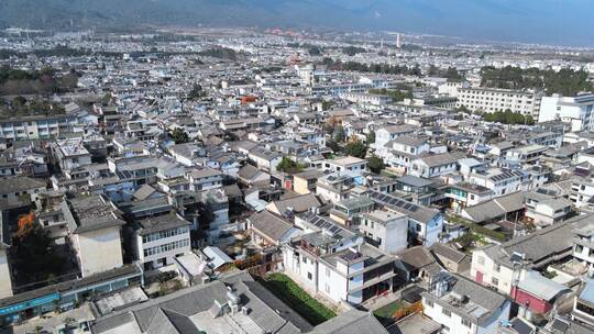 大理古城区城市建筑航拍