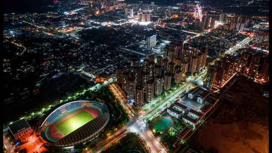 云南宜良县夜景延时