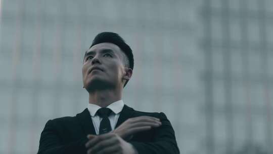 商务人士 男子眺望 成功人士眺望 展望未来