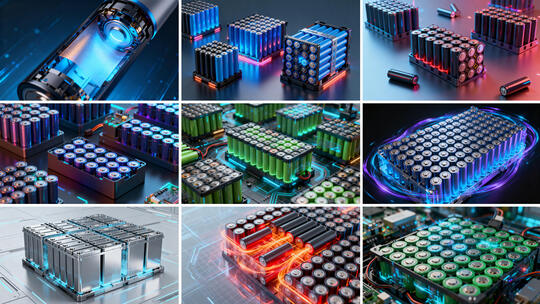 动力锂电池组 新能源电池科技展示