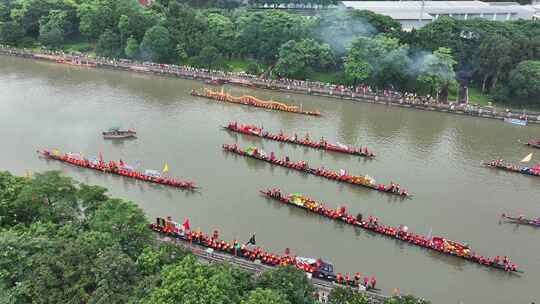 中国广东省广州市荔湾区花地河东漖龙舟景