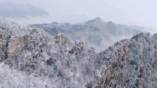 南太行伏牛山雪景雾凇云海自然风光