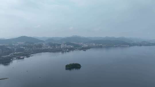 4K航拍浙江千岛湖风景区风光