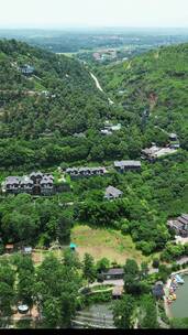 航拍湖南常德彭山景区4A景区