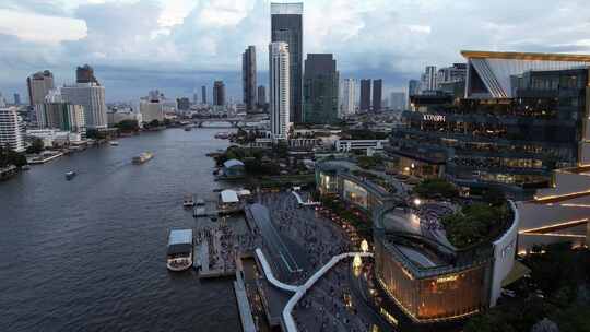 泰国曼谷湄南河城市icon siam视频素材模板下载