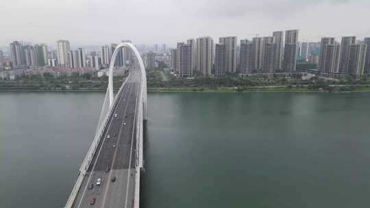 航拍广西柳州建设柳州城市风光