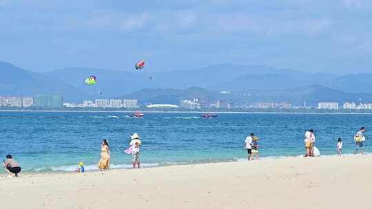 海南三亚西岛风景区游客旅游治愈唯美镜头