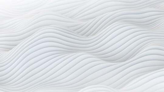 白色波浪表面3D渲染