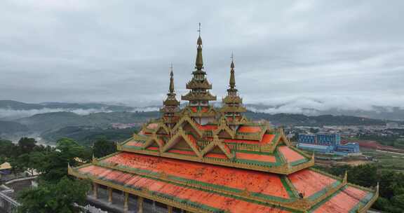 瑞丽市总佛寺航拍