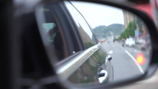 汽车后视镜视角行车驾驶后视镜视频素材模板下载