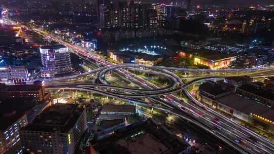 广州番禺南村万博城夜景延时