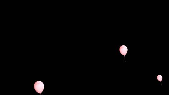 粉色气球气球上升