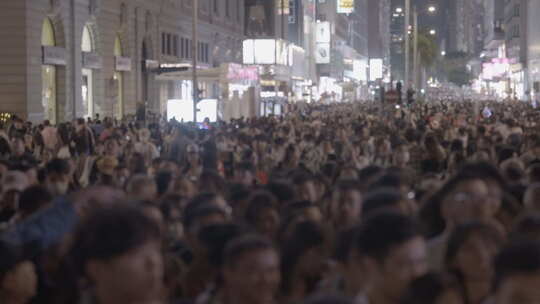 香港2023跨年夜尖沙咀街景夜景