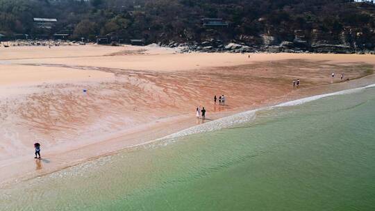 【4K60帧】连云港连岛景区海滩航拍