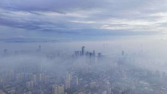 广州琶洲cbd平流雾