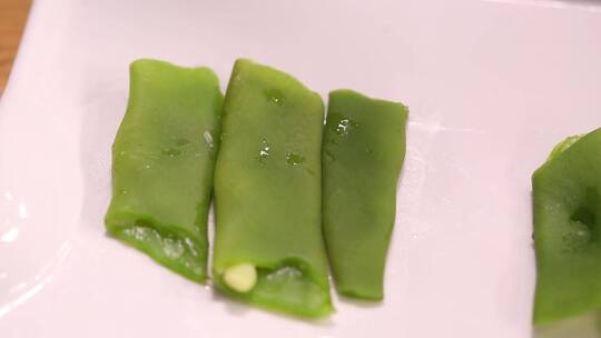 分解扁豆和豆粒