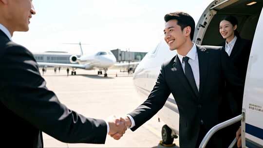 商务合作握手企业成功概念视频