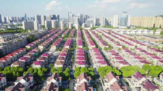 杭州滨江东冠社区城中村城市居住小区航拍