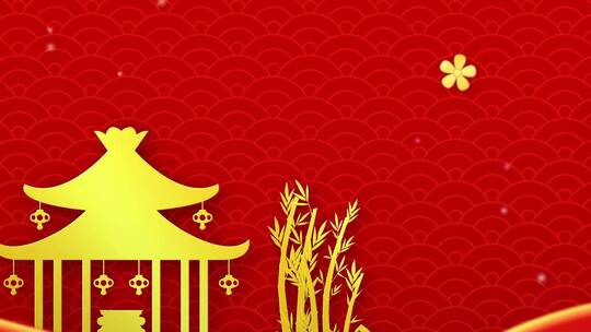 中国新年祝福节日晚会开场AE模板