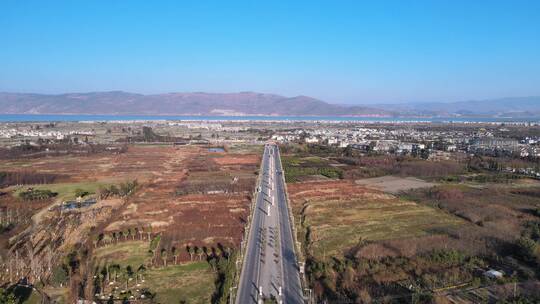 大理崇圣路航拍