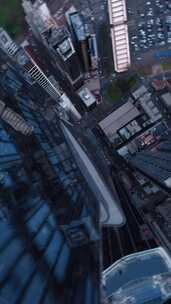 FPV无人机航拍摩天大楼加州好莱坞洛杉矶