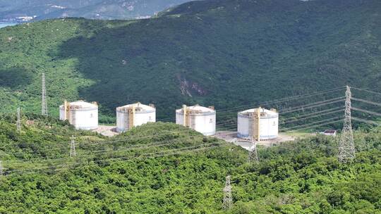 深圳大鹏液化天然气项目、深圳LNG项目航拍视频素材模板下载