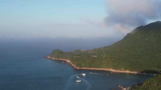 4K航拍深圳大鹏海岸线碧海蓝天视频素材模板下载