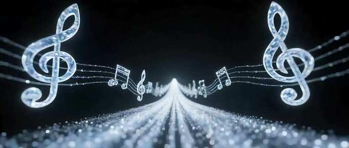 透明音符粒子特效素材