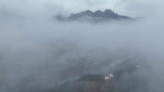 4K航拍安徽道教名山齐云山