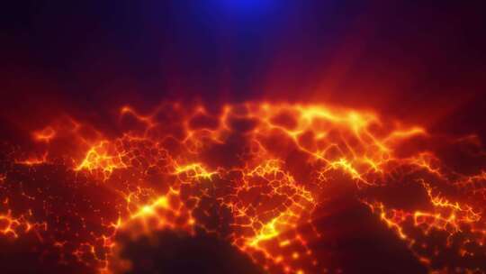 橙色能量魔法数字高科技波与光线线和能量粒